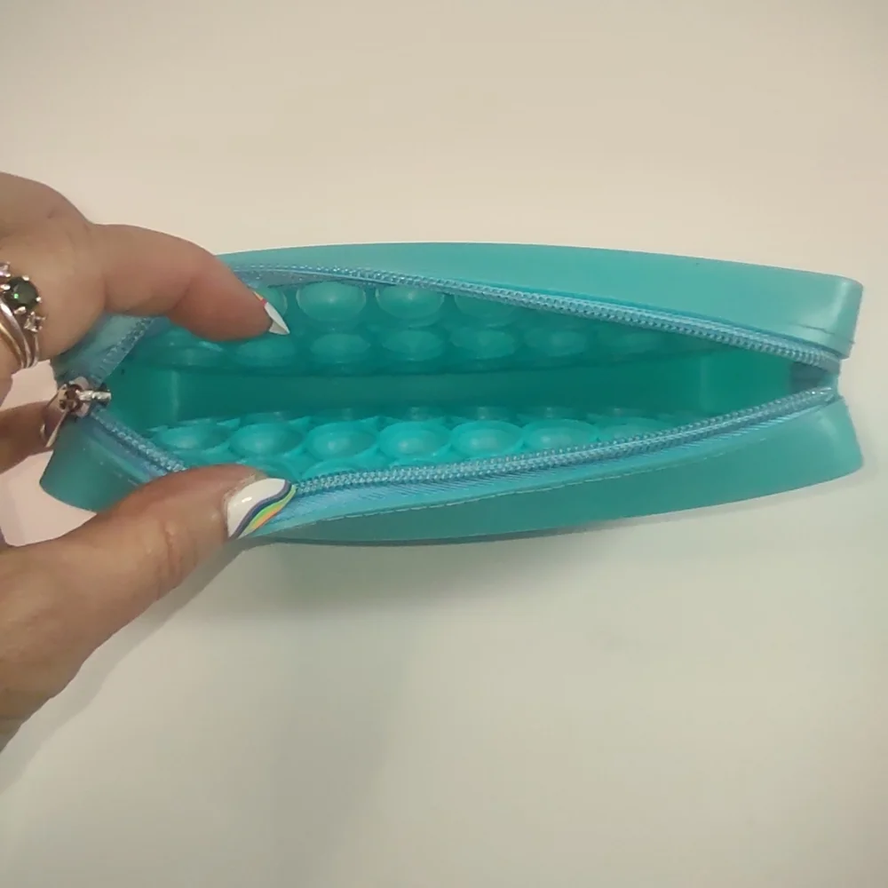 Teal Pop It Fidget Pencil Case